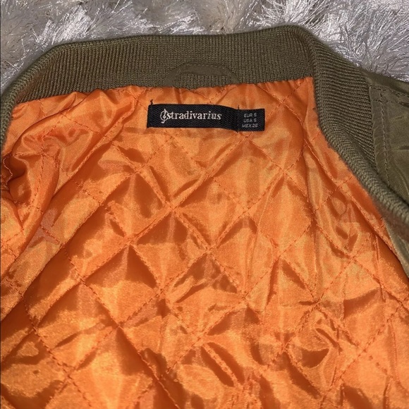 Stradivarius Military Bomber Jacket With Patches S - Picture 7 of 7